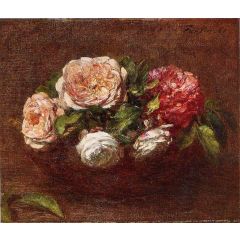 Jonquils and Nasturtiums Painting Reproduction