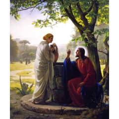 Jesus and the Samaritan Woman Painting Reproduction