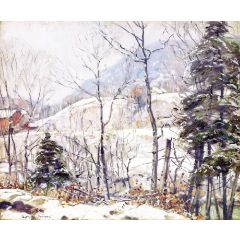 New England Winter Painting Reproduction