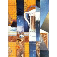 Beer Glass and Cards, also known as Glass of Beer and Playing Cards Painting Reproduction