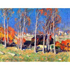 Lonely Village on the Saint Lawrence Painting Reproduction