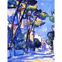 Street Scene, France Painting Reproduction