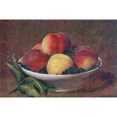 Peaches in a Bowl Painting Reproduction