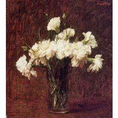 White Carnations Painting Reproduction