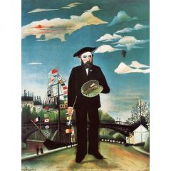 Myself, Landscape Portrait Painting Reproduction