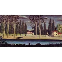 River Bank Painting Reproduction