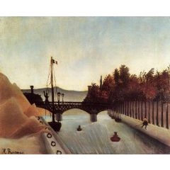 Footbridge at Passy Painting Reproduction