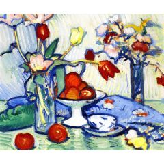Tulips and Fruit Painting Reproduction