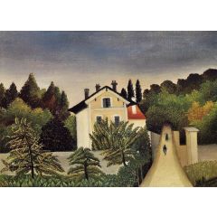 Landscape on the Banks of the Oise, Area of Chaponval Painting Reproduction