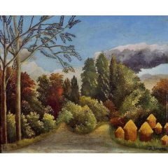 View of the Banks of the Oise Painting Reproduction