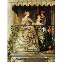 On The Balcony Painting Reproduction