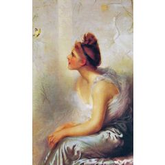 Beauty and the Butterfly Painting Reproduction