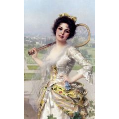 An Elegant Player Painting Reproduction
