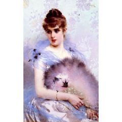 The Feathered Fan Painting Reproduction