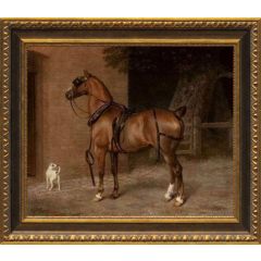 A Carriage Horse by Jacques-Laurent Agasse, Framed Painting Reproduction