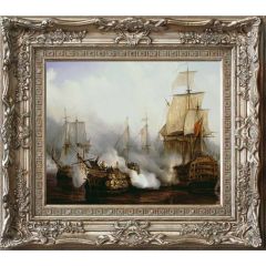 Battle of Trafalgar (1805) by Louis Philippe Crepin, Framed Painting Reproduction