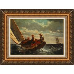 Breezing Up (A Fair Wind) by Winslow Homer, Framed Painting Reproduction