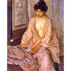 Girl in Pink, also known as The Pink Kimono Painting Reproduction