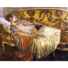 Rest, also known as Femme au sofa Painting Reproduction