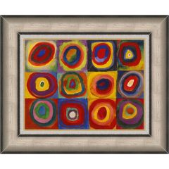 Color Study Squares with Concentric Circles (1913) by Wassily Kandinsky, Framed Painting Reproduction
