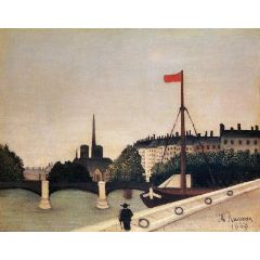 Notre Dame: View of the Ile Saint-Louis from the Quai Henri IV Painting Reproduction