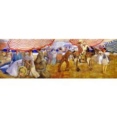 Under the Striped Umbrella, from Hotel Shelburne murals Painting Reproduction