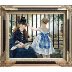 The Railroad, Le Chemin de Fer by édouard Manet, Framed Painting Reproduction