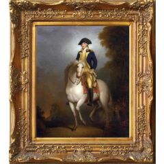 Equestrian Portrait of George Washington by Rembrandt Peale, Framed Painting Reproduction