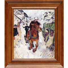 Galloping Horse (1912) by Edvard Munch, Framed Painting Reproduction
