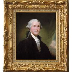 George Washington (The Gibbs Channing Avery Portrait) by Gilbert Stuart, Framed Painting Reproduction