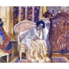 Woman in Boudoir Painting Reproduction