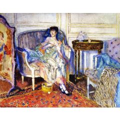 In the Boudoir Painting Reproduction