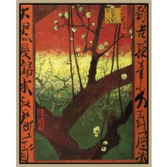 Japonaiserie after Hiroshige (1887) by Vincent van Gogh, Framed Painting Reproduction