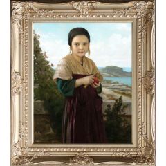 Jeannie by William Bouguereau, Framed Painting Reproduction