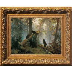 Morning in a Pine Forest by Ivan Ivanovich Shishkin, Framed Painting Reproduction