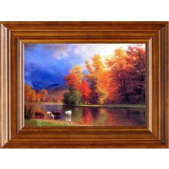 On the Saco by Albert Bierstadt, Framed Painting Reproduction