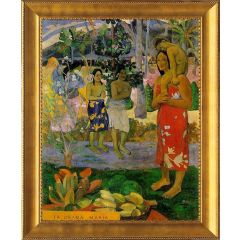 Orana Maria We Hail Thee Mary (1891) by Paul Gauguin, Framed Painting Reproduction