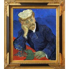 Portrait of Doctor Gachet (1890) by Vincent van Gogh, Framed Painting Reproduction