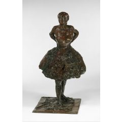 Dressed Dancer at Rest, Hands Behind Her Back, Right Leg Forward (Second State) Bronze Sculpture - Custom Sculpture Reproduction