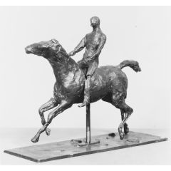 Horse with Jockey; Horse Galloping, Turning the Head to the Right, the Feet Not Touching the Ground Bronze Sculpture - Custom Sculpture Reproduction