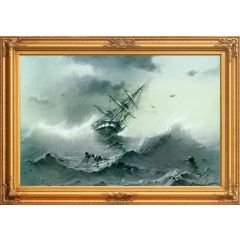 Shipwreck (1854) by Ivan Constantinovich Aivazovsky, Framed Painting Reproduction