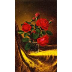 Still LIfe with Flowers: Red Roses Painting Reproduction