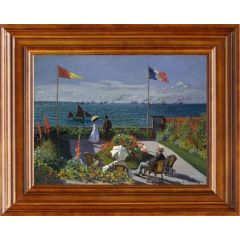 Terrace at Sainte Adresse (Garden at Sainte Adresse) by Claude Oscar Monet, Framed Painting Reproduction