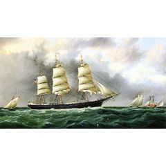 Sailing near Sandy Hook Painting Reproduction