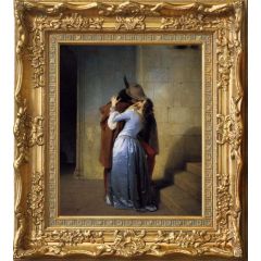 The Kiss (1859) by Francesco Paolo Hayez, Framed Painting Reproduction