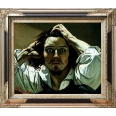 The Desperate Man Self Portrait (1845) by Gustave Courbet, Framed Painting Reproduction