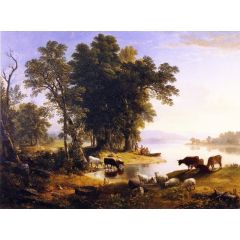 Hudson River Looking Toward the Catskills Painting Reproduction