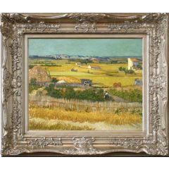 The Harvest (1888) by Vincent van Gogh, Framed Painting Reproduction