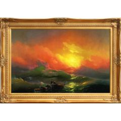 The Ninth Wave (1850) by Ivan Constantinovich Aivazovsky, Framed Painting Reproduction
