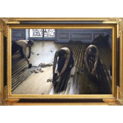 The Floor Scrapers (1875) by Gustave Caillebotte, Framed Painting Reproduction
